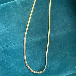 Elegant Gold and Silver Costume Necklace